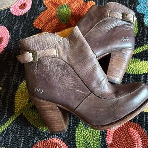 Gently worn Bed-Stu ankle zip boots